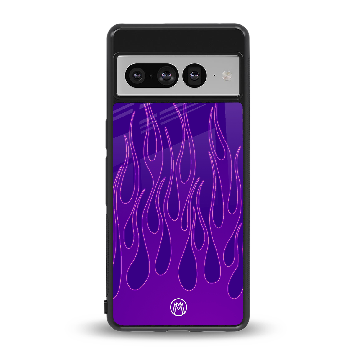 y2k magenta flames back phone cover | glass case for google pixel 7 pro