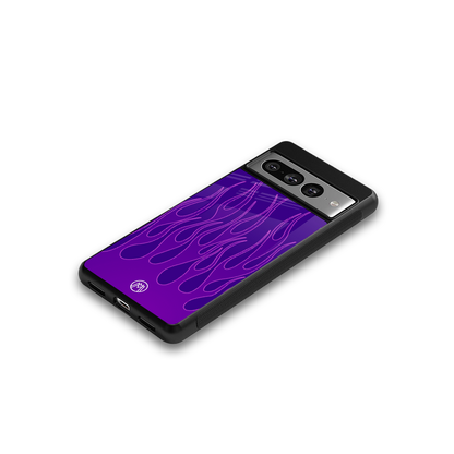y2k magenta flames back phone cover | glass case for google pixel 7 pro