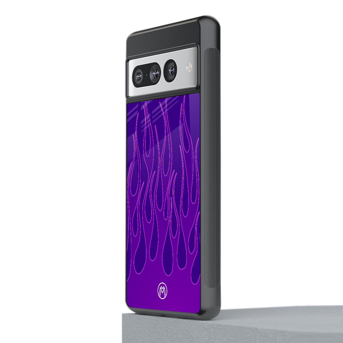 y2k magenta flames back phone cover | glass case for google pixel 7 pro