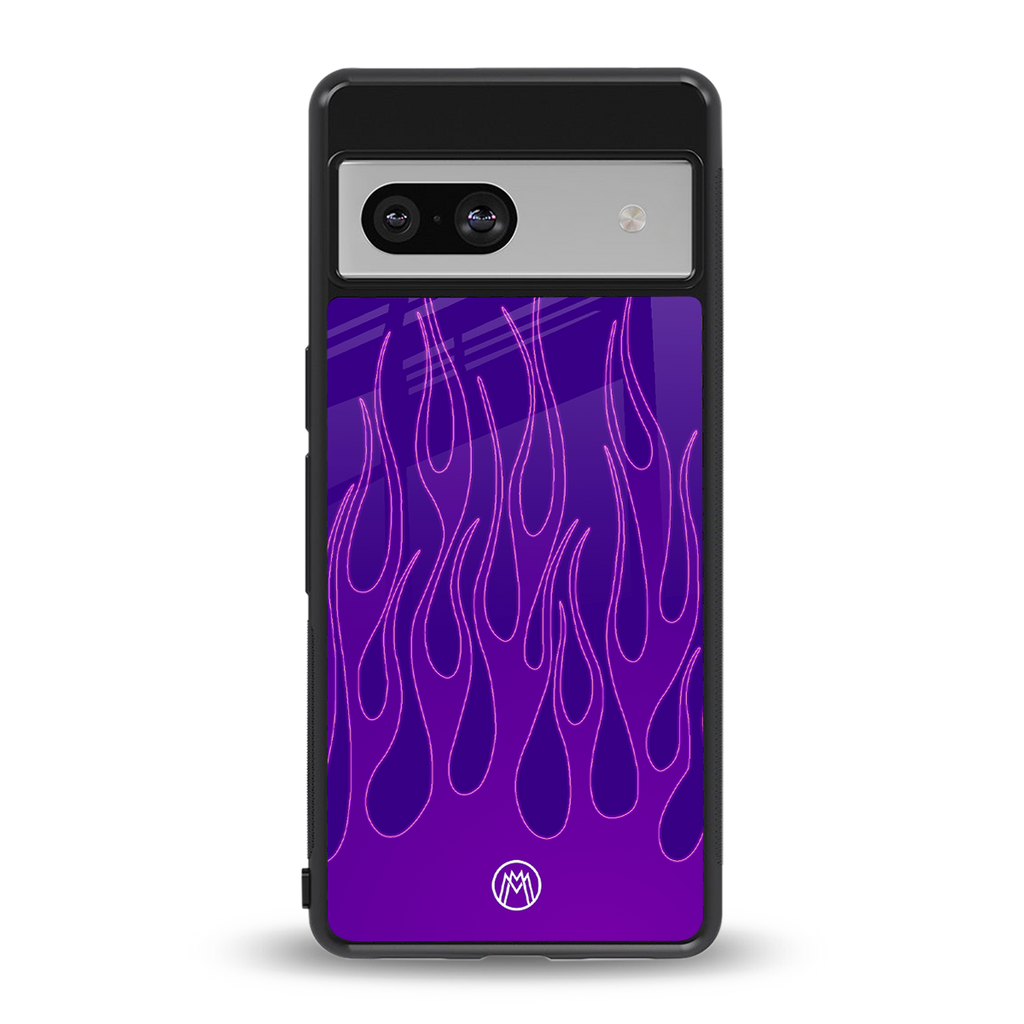 y2k magenta flames back phone cover | glass case for Google Pixel 7