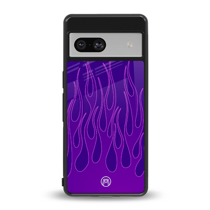 y2k magenta flames back phone cover | glass case for Google Pixel 7A