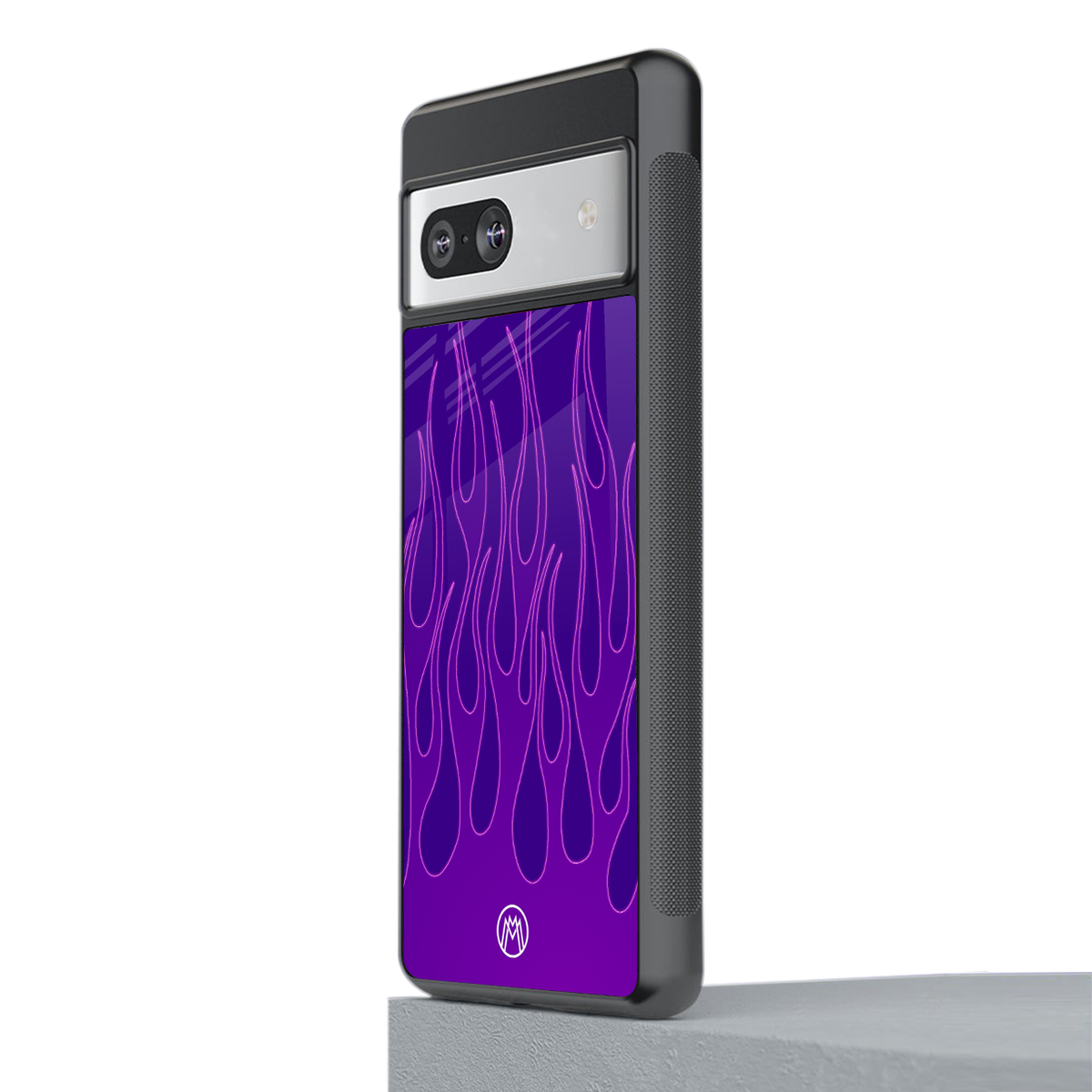 y2k magenta flames back phone cover | glass case for Google Pixel 7