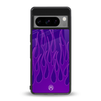 y2k magenta flames back phone cover | glass case for google pixel 8 pro