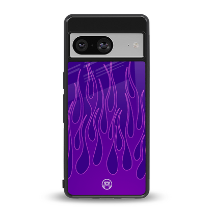 y2k magenta flames back phone cover | glass case for Google Pixel 8