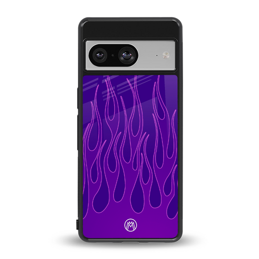 y2k magenta flames back phone cover | glass case for Google Pixel 8