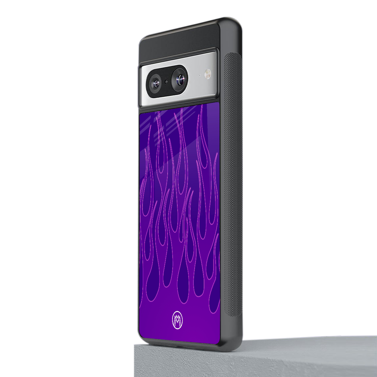y2k magenta flames back phone cover | glass case for Google Pixel 8