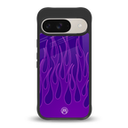 y2k magenta flames back phone cover | glass case for google pixel 9