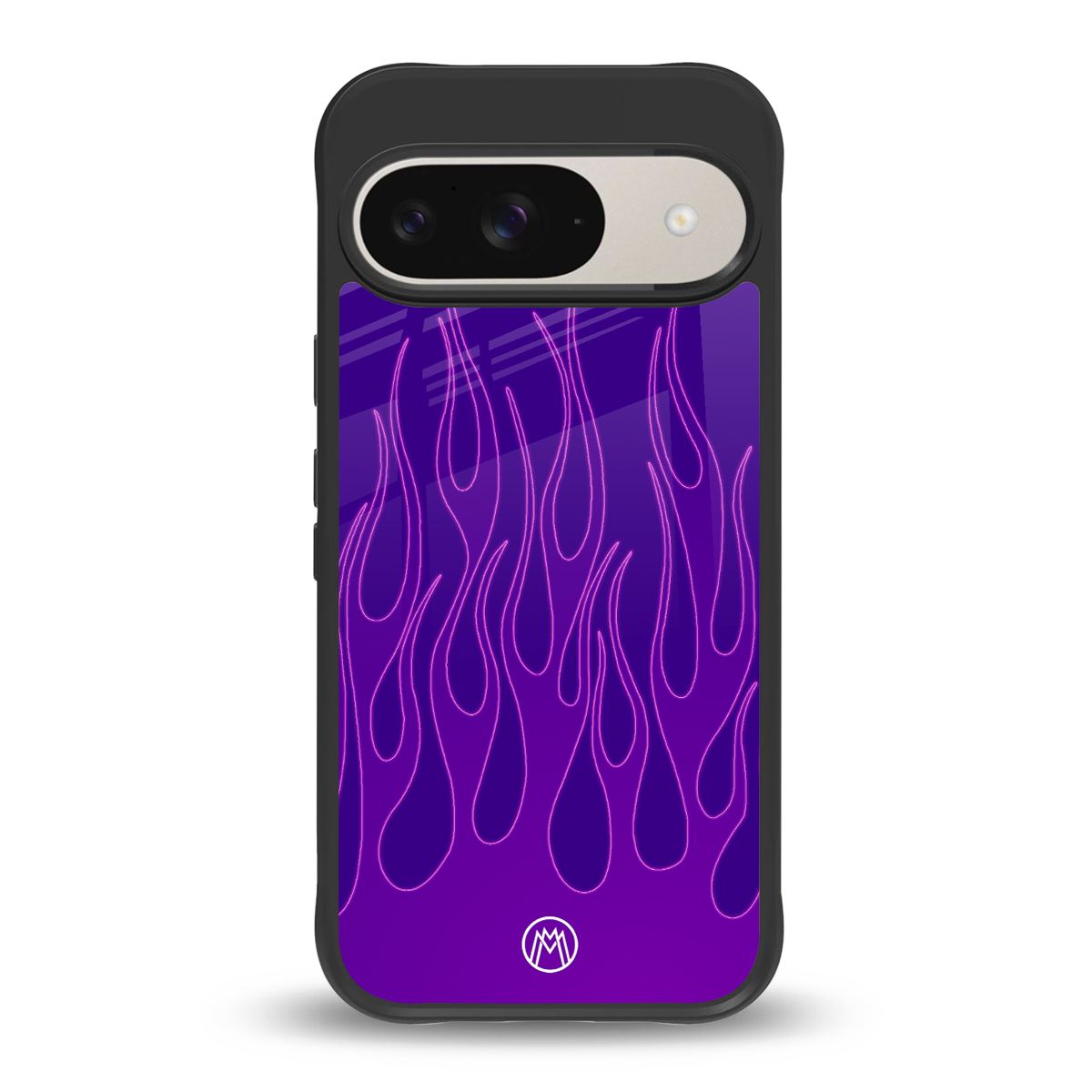 y2k magenta flames back phone cover | glass case for google pixel 9