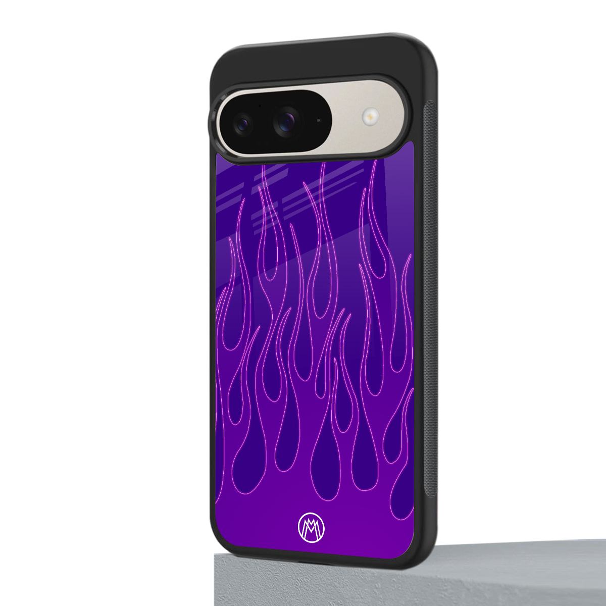 y2k magenta flames back phone cover | glass case for google pixel 9