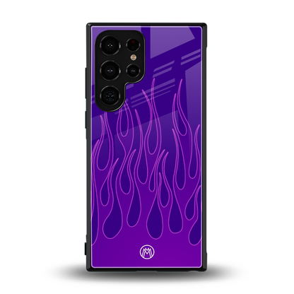 y2k magenta flames back phone cover | glass case for samsung galaxy s24 ultra