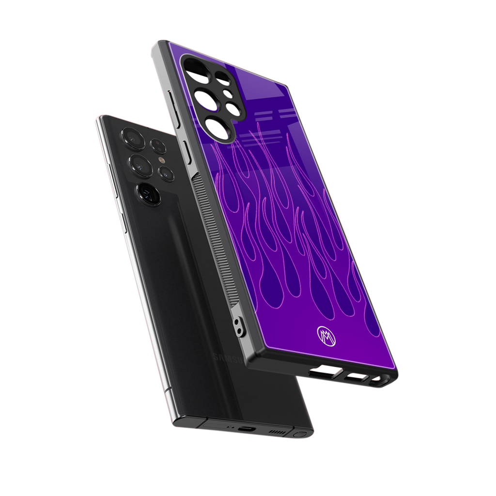 y2k magenta flames back phone cover | glass case for samsung galaxy s23 ultra