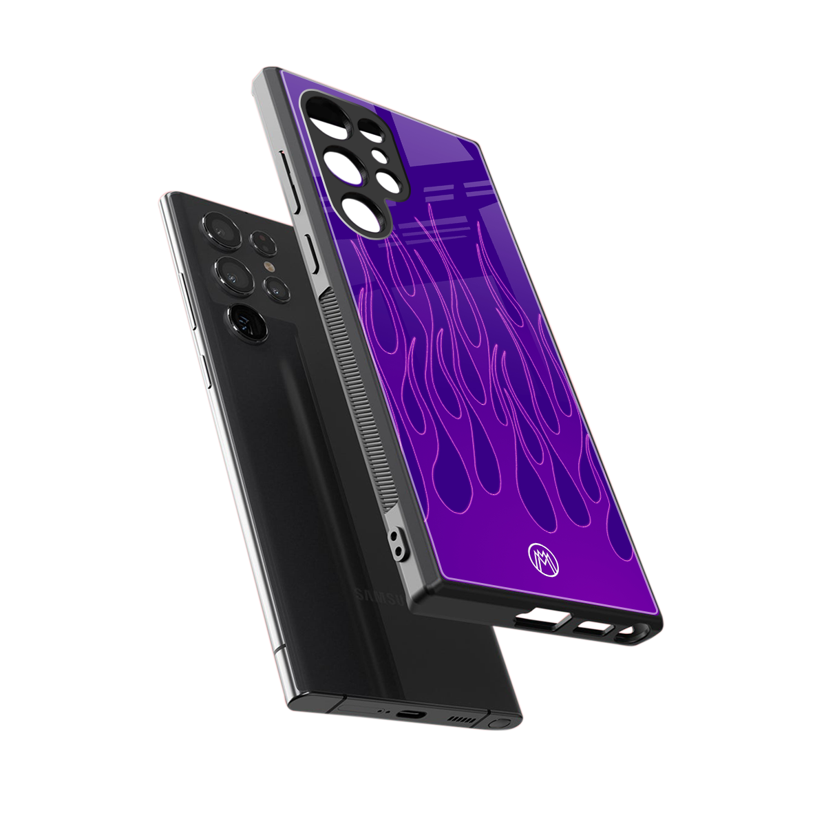 y2k magenta flames back phone cover | glass case for samsung galaxy s23 ultra