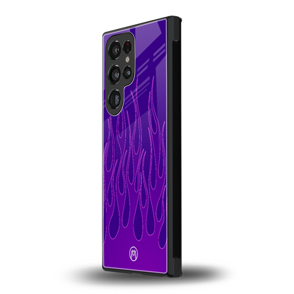 y2k magenta flames back phone cover | glass case for samsung galaxy s24 ultra
