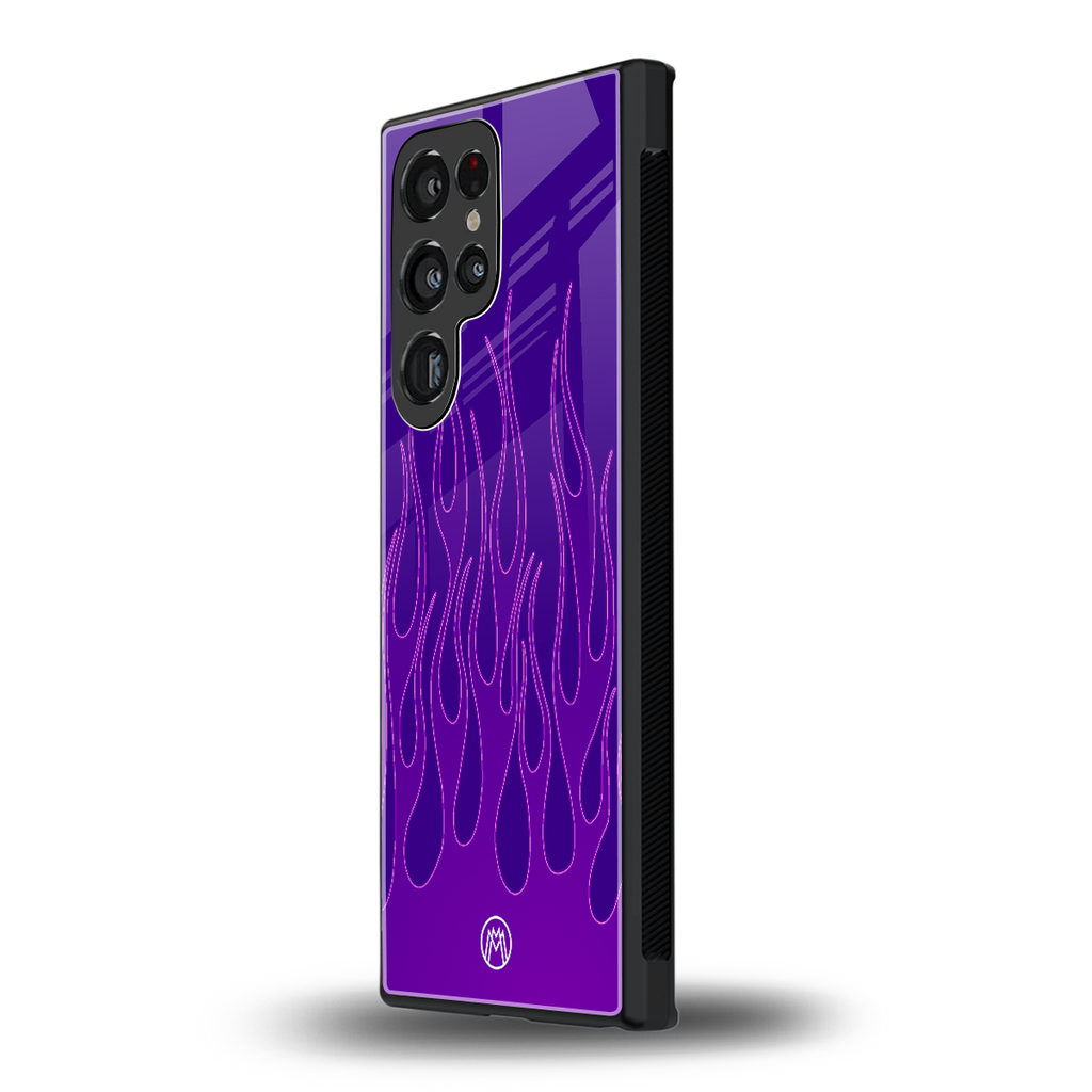 y2k magenta flames back phone cover | glass case for samsung galaxy s23 ultra