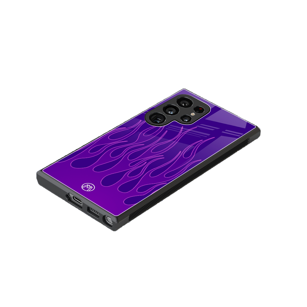 y2k magenta flames back phone cover | glass case for samsung galaxy s23 ultra