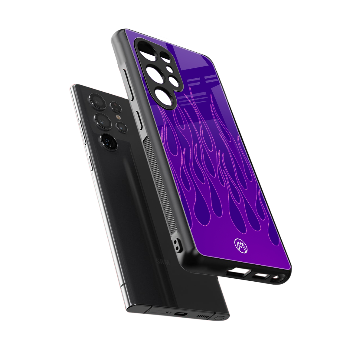 y2k magenta flames back phone cover | glass case for samsung galaxy s25 ultra