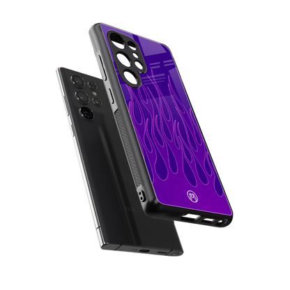 y2k magenta flames back phone cover | glass case for samsung galaxy s25 ultra
