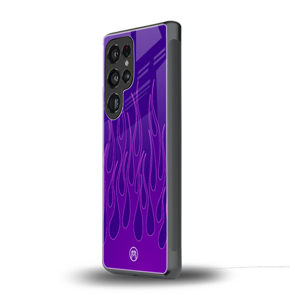 y2k magenta flames back phone cover | glass case for samsung galaxy s25 ultra