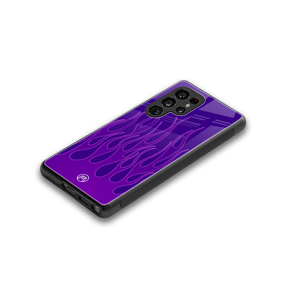 y2k magenta flames back phone cover | glass case for samsung galaxy s25 ultra