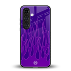 y2k magenta flames back phone cover | glass case for samsung galaxy s24