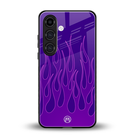 y2k magenta flames back phone cover | glass case for samsung galaxy s23