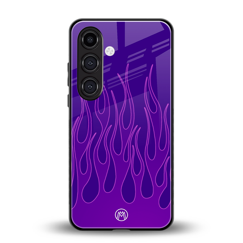 y2k magenta flames back phone cover | glass case for samsung galaxy s24 plus