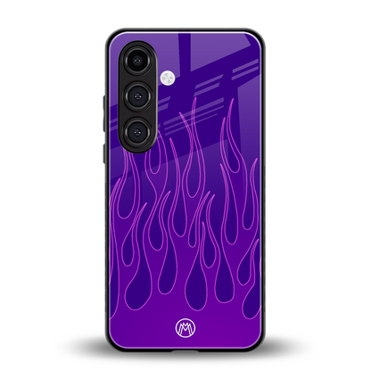 y2k magenta flames back phone cover | glass case for samsung galaxy s24 plus