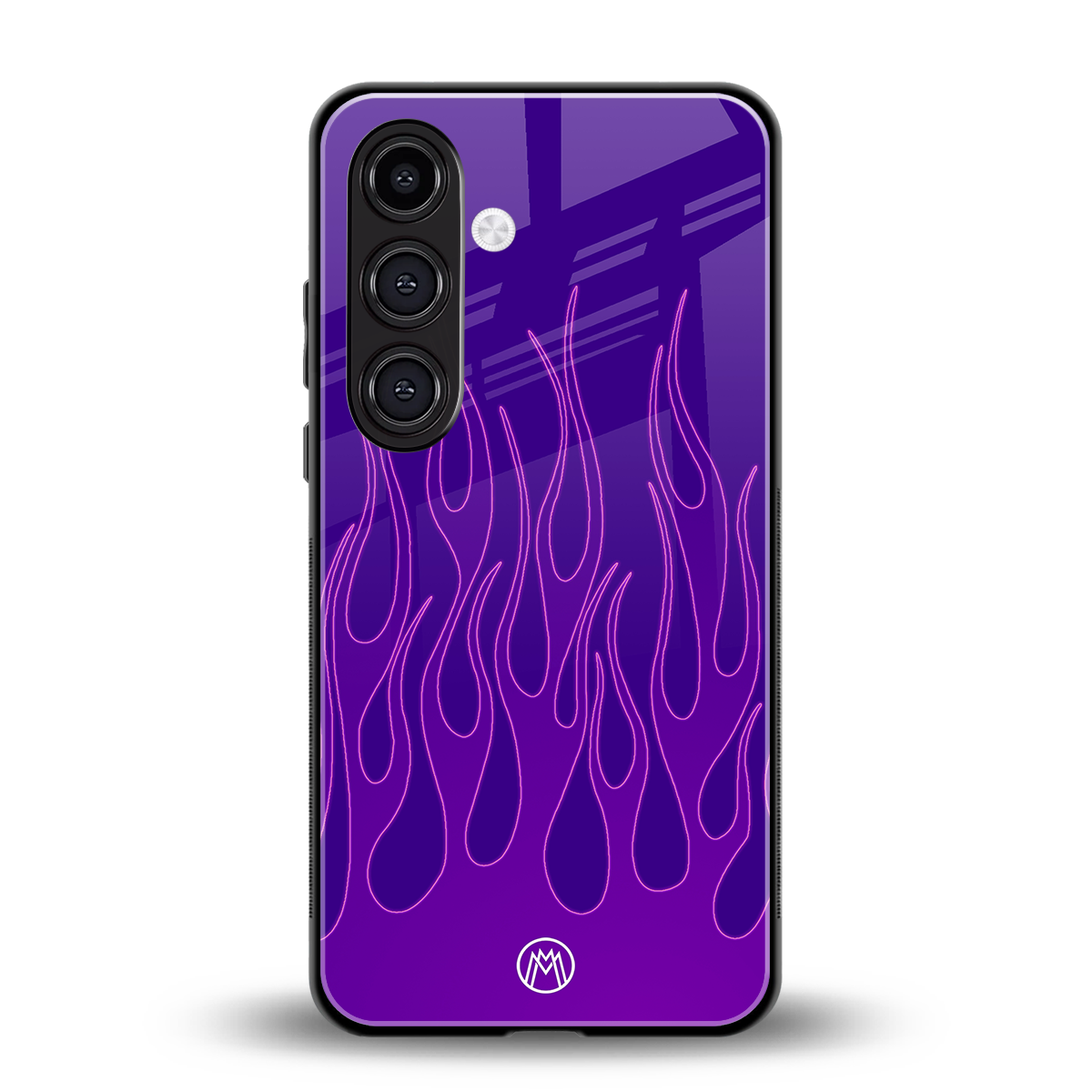y2k magenta flames back phone cover | glass case for samsung galaxy s24 fe