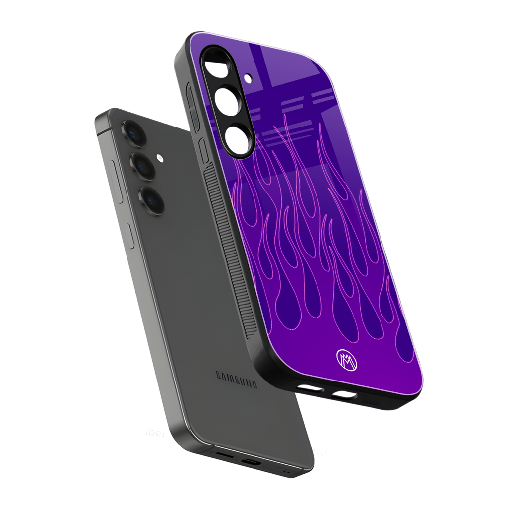 y2k magenta flames back phone cover | glass case for samsung galaxy s24