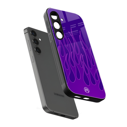 y2k magenta flames back phone cover | glass case for samsung galaxy s24 plus