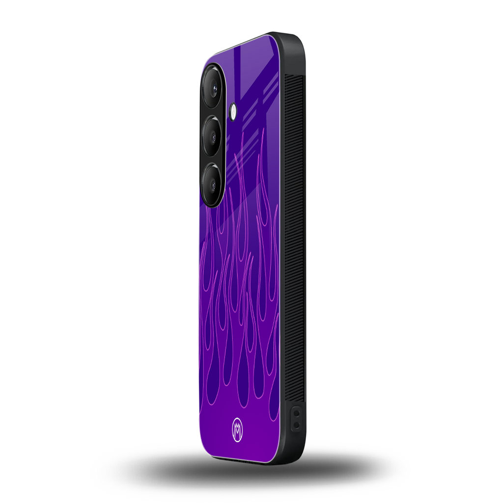 y2k magenta flames back phone cover | glass case for samsung galaxy s25