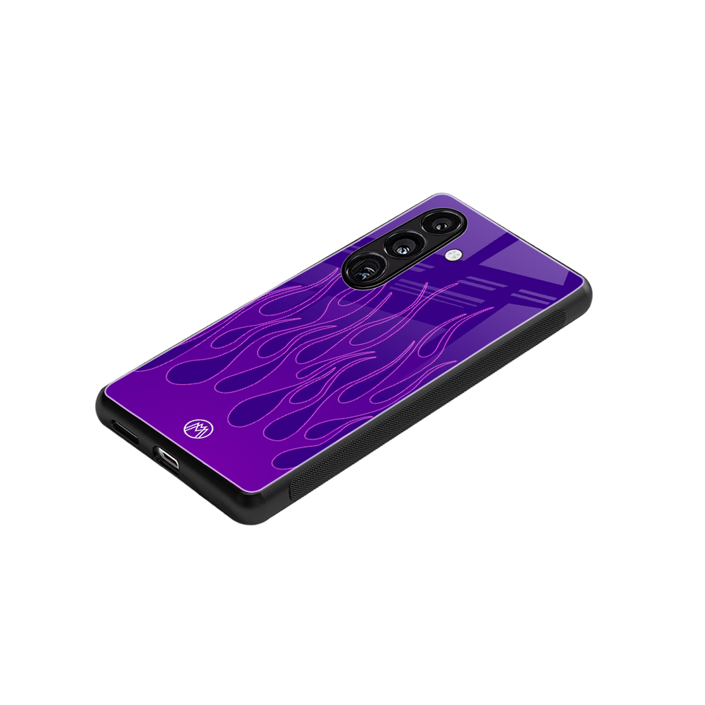 y2k magenta flames back phone cover | glass case for samsung galaxy s24