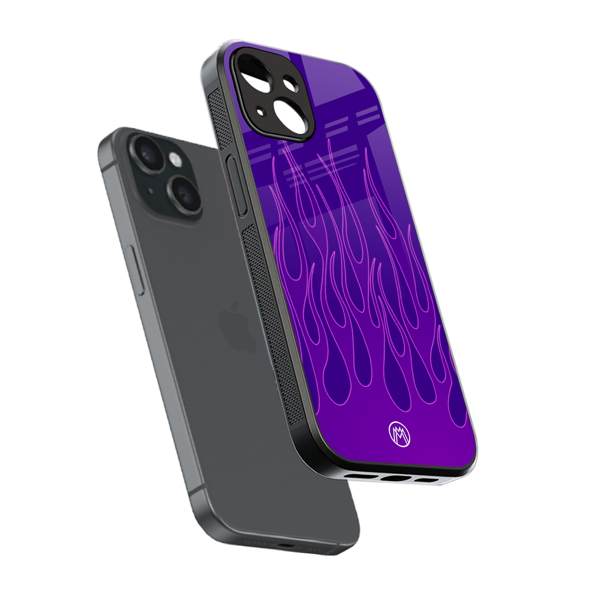 y2k magenta flames back phone cover | glass case for iphone 15