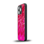 y2k magenta glittery flames back phone cover | glass case for iphone 13 pro