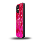 y2k magenta glittery flames back phone cover | glass case for nothing phone 1
