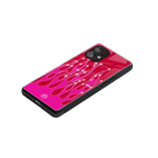 y2k magenta glittery flames back phone cover | glass case for nothing phone 1