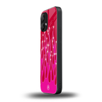 y2k magenta glittery flames back phone cover | glass case for nothing phone 2