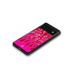 y2k magenta glittery flames back phone cover | glass case for google pixel 6