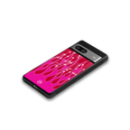 y2k magenta glittery flames back phone cover | glass case for Google Pixel 7