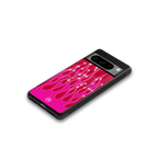 y2k magenta glittery flames back phone cover | glass case for google pixel 8 pro
