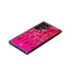 y2k magenta glittery flames back phone cover | glass case for samsung galaxy s23 ultra