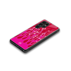 y2k magenta glittery flames back phone cover | glass case for samsung galaxy s25 ultra