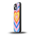 y2k rainbow hearts back phone cover | glass case for iphone 13 mini