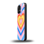 y2k rainbow hearts back phone cover | glass case for nothing phone 2