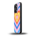 y2k rainbow hearts back phone cover | glass case for oneplus nord 3