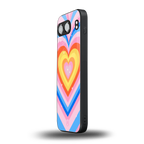y2k rainbow hearts back phone cover | glass case for oneplus nord 4