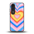 y2k rainbow hearts back phone cover | glass case for oneplus nord ce 4