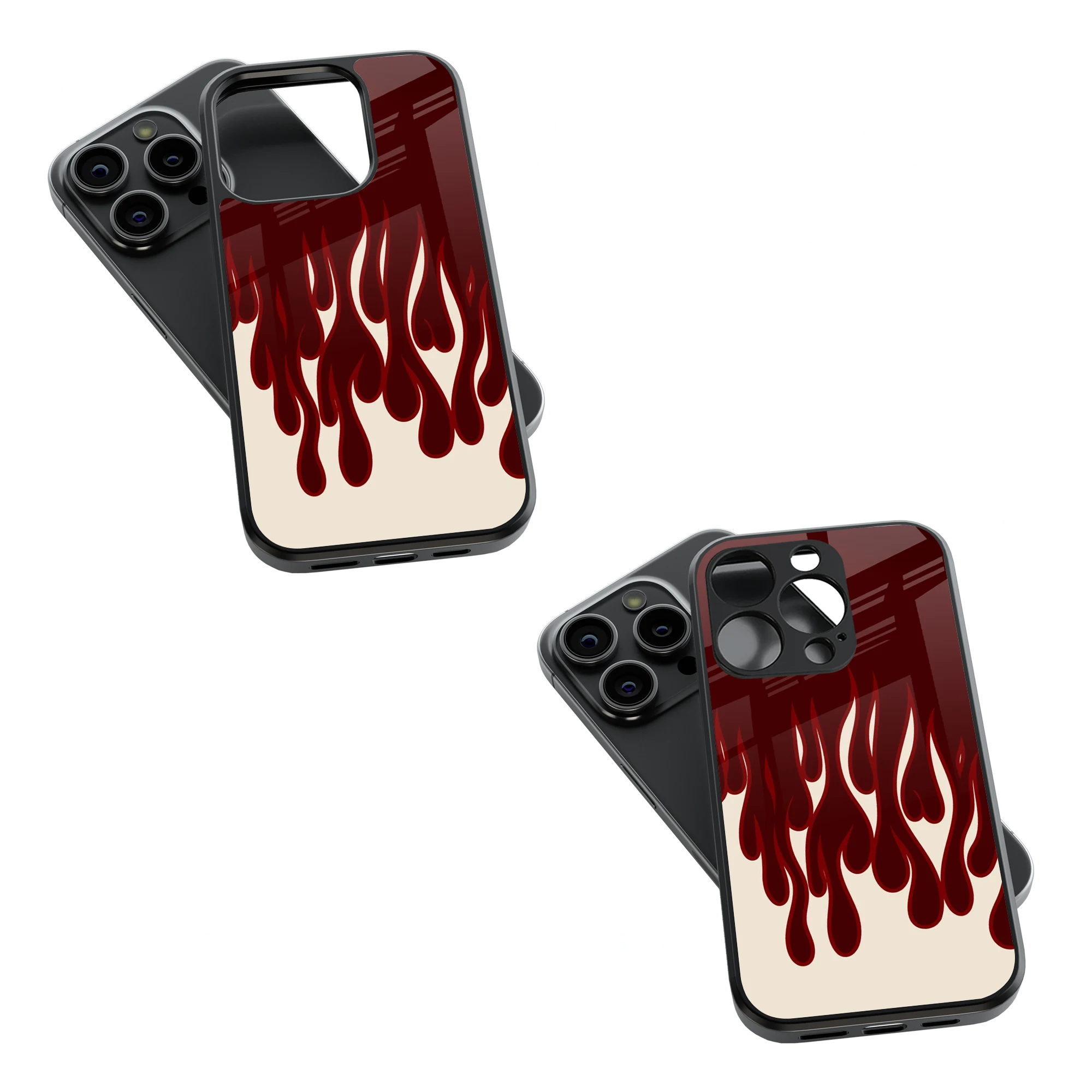 Trendy Glass Back Mobile Case for iPhone, Samsung, Redmi, OnePlus, Google Pixel, Motorola