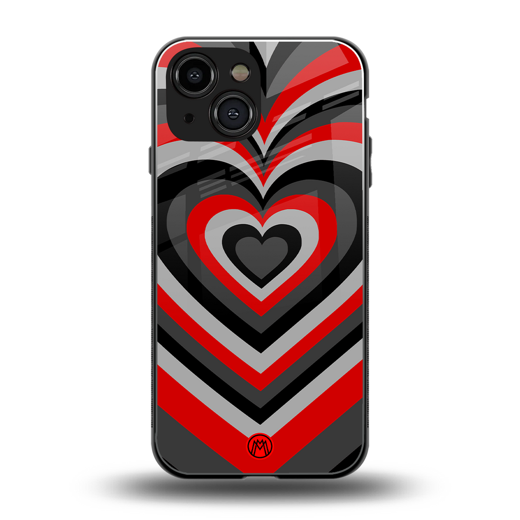 y2k red hearts lucifer edition back phone cover | glass case for iphone 13 mini
