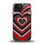 y2k red hearts lucifer edition back phone cover | glass case for iphone 13 mini
